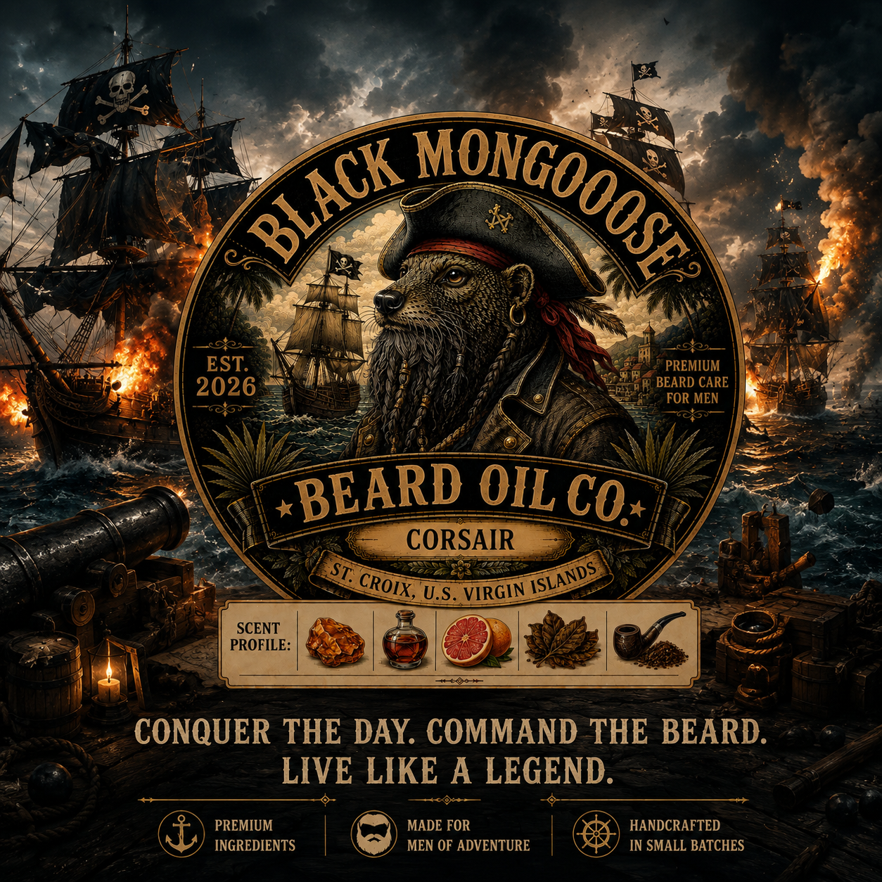 Black Mongoose Beard Oil Co. - Corsair