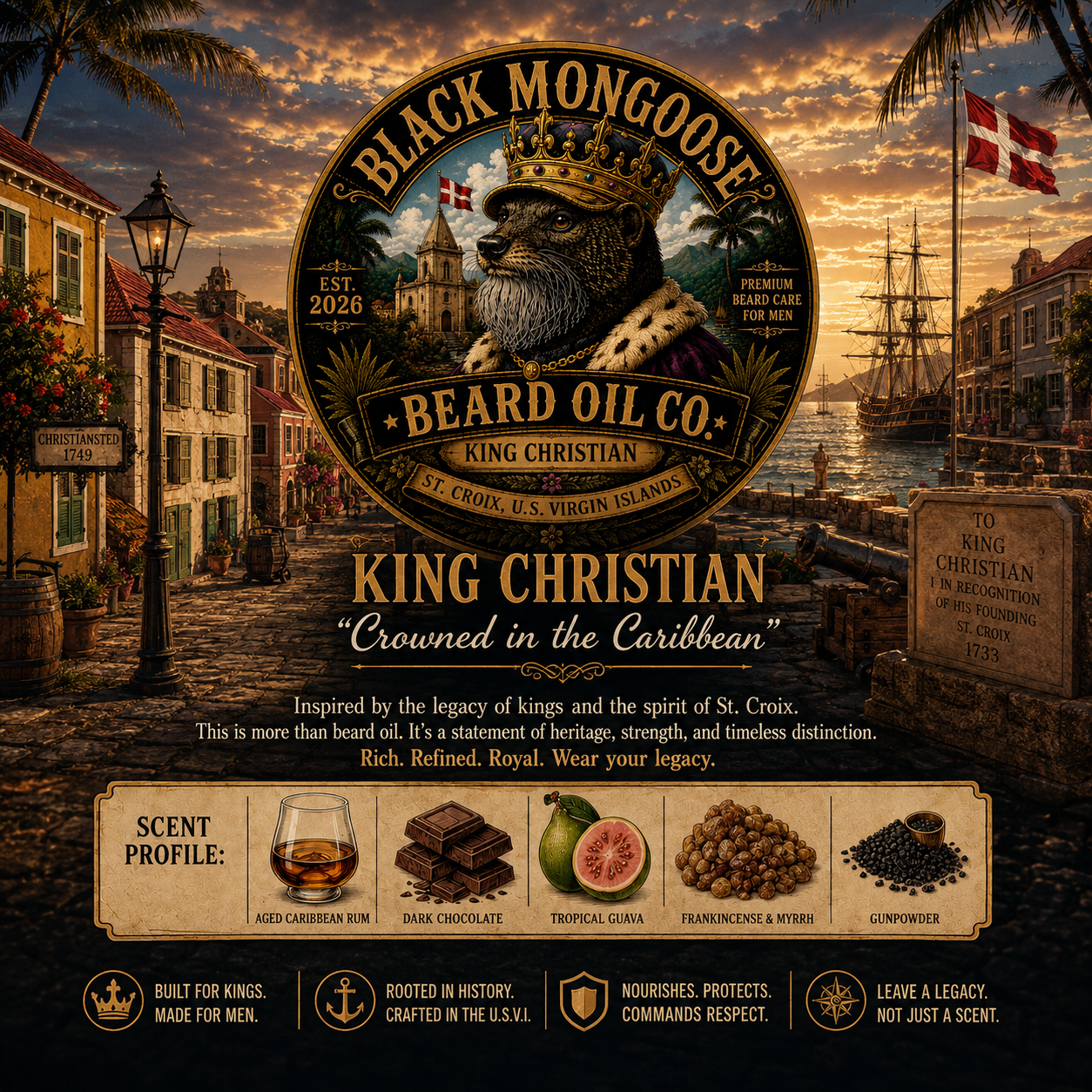 Black Mongoose Beard Oil Co. - King Christian